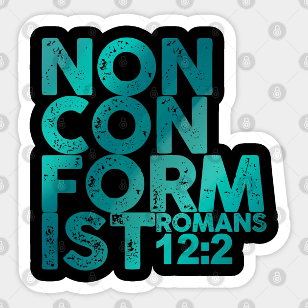 Non Conformist - Bible - D3 Designs Sticker by D3Apparels